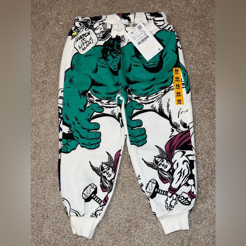 NWT Zara Sweatpants Marvel Avengers Kids Boys Girls Joggers Pants
